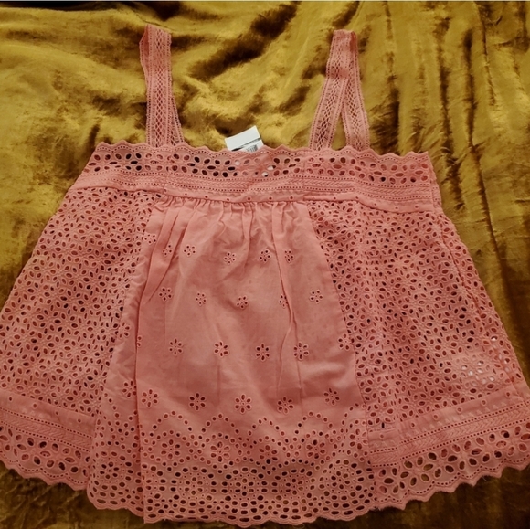 Coco + Jaimeson Eyelet Lace Trim Tank Top - Picture 2 of 13